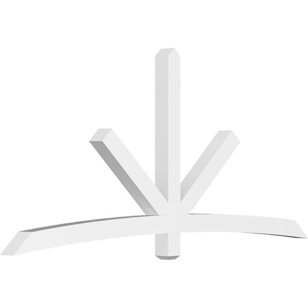 Ekena Millwork Alberta Architectural Grade PVC Gable Bracket, 96"W x 44"H x 4"D x 4"F, 11/12 Pitch GBP096X44X0404ALB00
